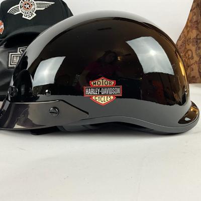 624 Lot of Two Helmets AFX and Harley Davidson with Bags