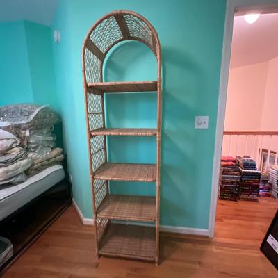 625 Vintage Wicker Bookshelf