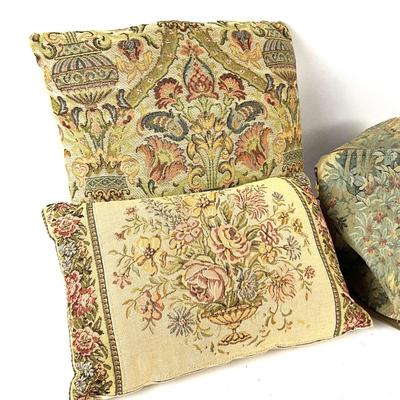 629 Vintage French Luggage Co. Tapestry Duffle Bag with Pillows