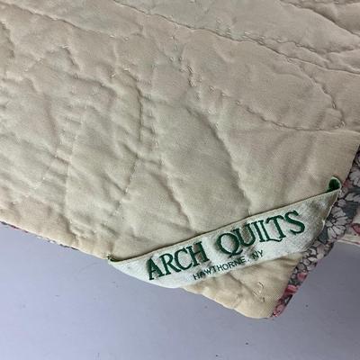 633 Two Vintage Twin ARCH QUILTS with Royal Satin Twin Sheet sets