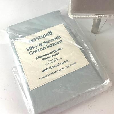 637 New NESTWELL Twin Pillowcases and Duvet Cover