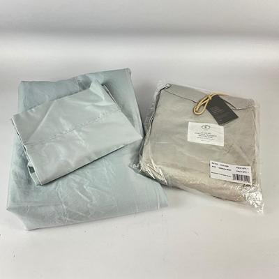 642 Lot of Restoration Hardware King Duvet, and Sheet Set