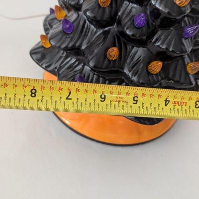 Halloween Light-Up Ceramic Tree
