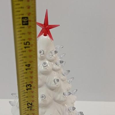 White Ceramic Light-Up Christmas Tree