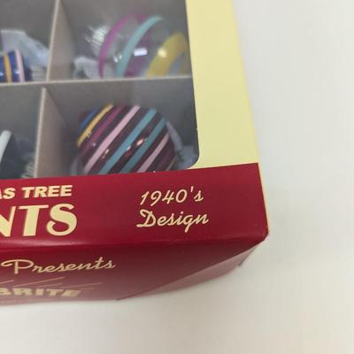 1940's Design Vintage Inspired Recreations Shiny Brite Christmas Ornaments
