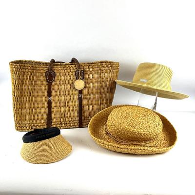 667 Straw Bag with Helen Kaminski and Columbia Straw Hats