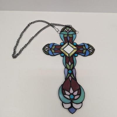 Stained Glass Decorative Cross