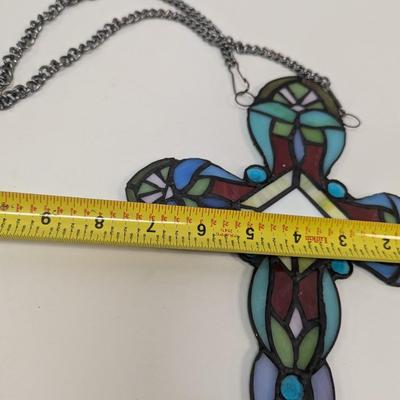 Stained Glass Decorative Cross