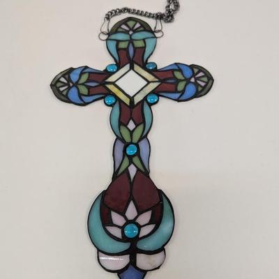 Stained Glass Decorative Cross