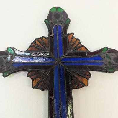 Ray Of Hope Stained Glass Cross By The Franklin Mint