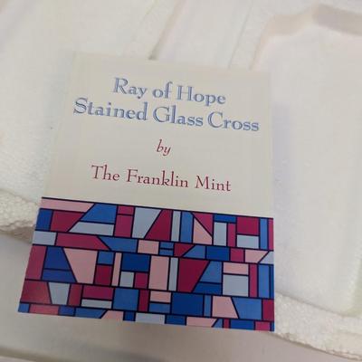 Ray Of Hope Stained Glass Cross By The Franklin Mint