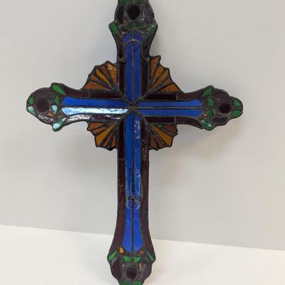 Ray Of Hope Stained Glass Cross By The Franklin Mint