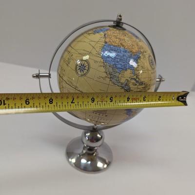 World Globe With Metal Frame