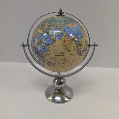 World Globe With Metal Frame