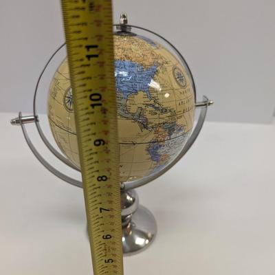 World Globe With Metal Frame