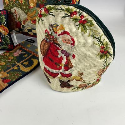 686 Set of Needlepoint Pillows and Stockings