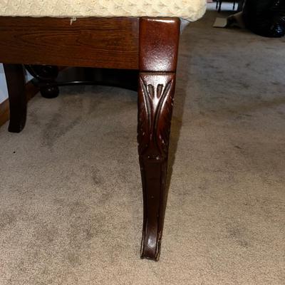 BEAUTIFUL INLAID WOODEN GAME TABLE WITH 2 CHAIRS
