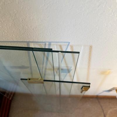 ORNATE LIGHTED CURIO CABINET WITH MIRRORED BACK
