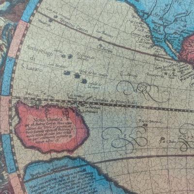Mercator's Famous World Map Reproduced In Color Foil-Etch