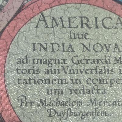 Mercator's Famous World Map Reproduced In Color Foil-Etch