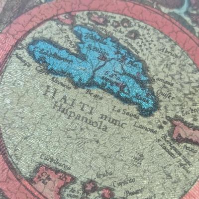Mercator's Famous World Map Reproduced In Color Foil-Etch