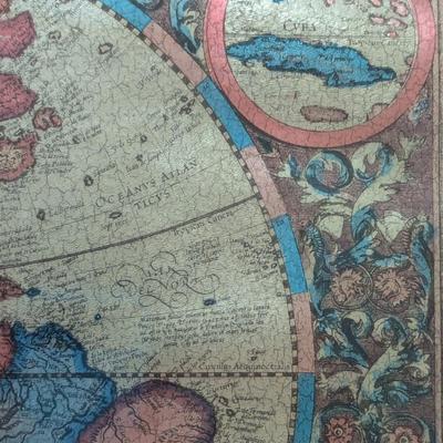 Mercator's Famous World Map Reproduced In Color Foil-Etch