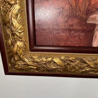 2 FLORAL PRINTS BY PAMELA GLADDING IN GORGEOUS DETAILED GOLD FRAMES