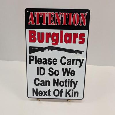 Retro Metal Tin Sign Approx 11 3/4" x 7 3/4"