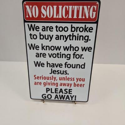 Retro Metal Tin Sign Approx 11 3/4" x 7 3/4"