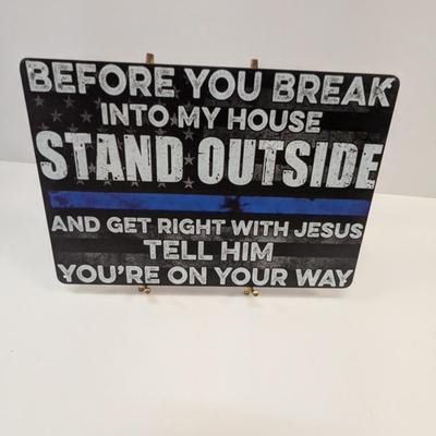 Retro Metal Tin Sign Approx 11 3/4" x 7 3/4"