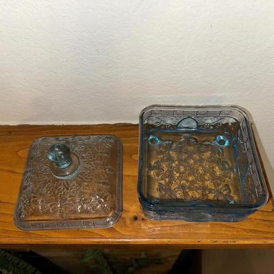 2 TIARA GLASS CANDY DISHES