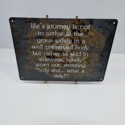 Retro Metal Tin Sign Approx 11 3/4" x 7 3/4"