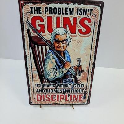 Retro Metal Tin Sign Approx 11 3/4" x 7 3/4"