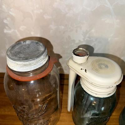 3 OLD CANNING JARS