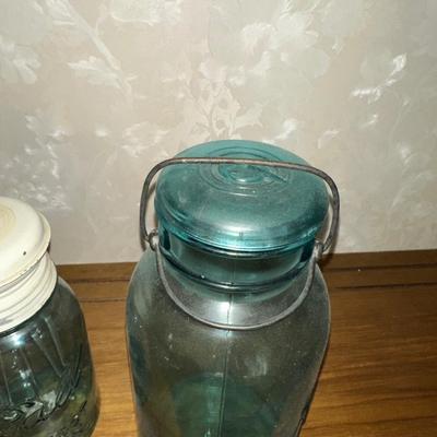 3 OLD CANNING JARS
