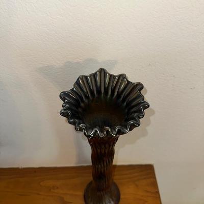 FENTON IRIDESCENT CARNIVAL GLASS VASE