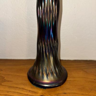 FENTON IRIDESCENT CARNIVAL GLASS VASE