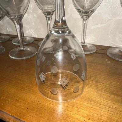 A COLLECTION OF ETCHED GLASSWARE
