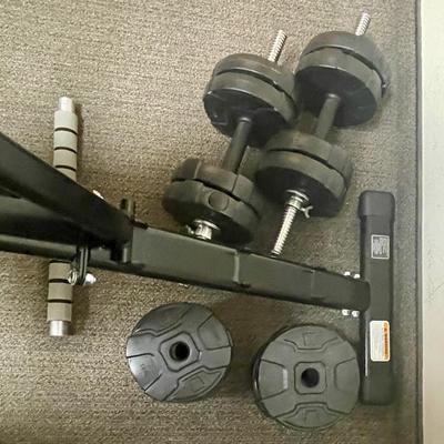 Marcy Multi-Purpose Adjustable Workout Weight Bench and Dumbbells