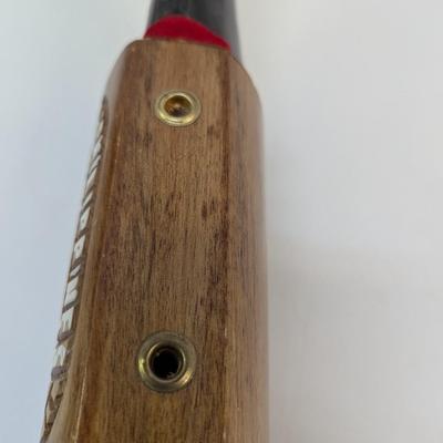 Vintage Philippines Wood Pen Pencil Holder Hand Carved & Engraved Horns