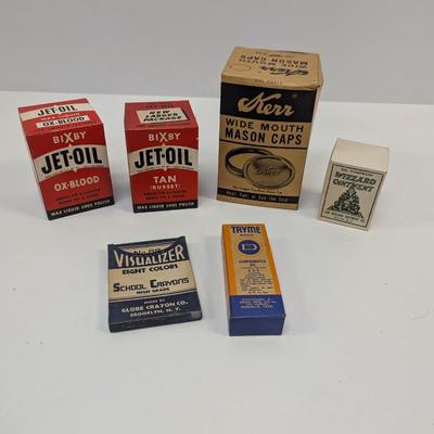 Vintage Advertising Collection Jet-Oil Kerr Caps Wizard Tryme Visualizer