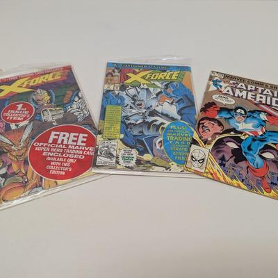 Vintage Comic Books X - Force Captain America