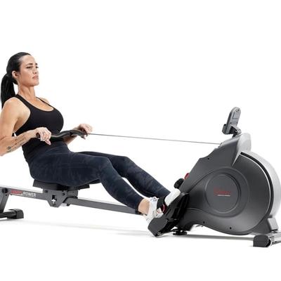 Sale Photo Thumbnail #335: Sunny Health and Fitness Magnetic Rowing Machine with extended slide rail. Provides for a low-impact full-body workout. 89" long when in use, rail can be folded so that it only needs 44" of space. Excellent used condition, always used inside. No damage, v