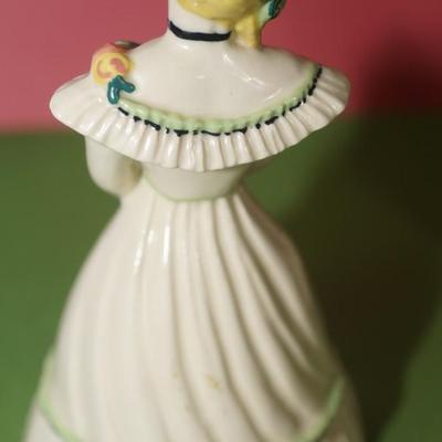 CERAMIC ARTS STUDIO THREE LADY BELLS LILLIBELLE, WINTER BELL & LILLIBELLE W/BLACK HAIR