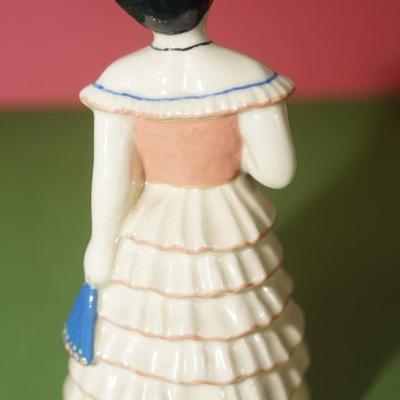 CERAMIC ARTS STUDIO THREE LADY BELLS LILLIBELLE, WINTER BELL & LILLIBELLE W/BLACK HAIR