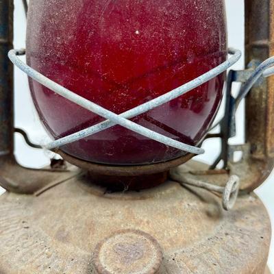 Vintage Dietz Red-Lens Kerosene Lantern