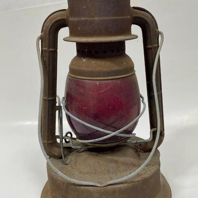 Vintage Dietz Red-Lens Kerosene Lantern