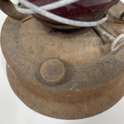 Vintage Dietz Red-Lens Kerosene Lantern