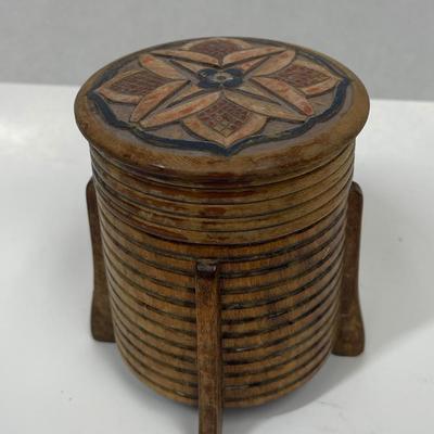 Round Wooden trinket Box