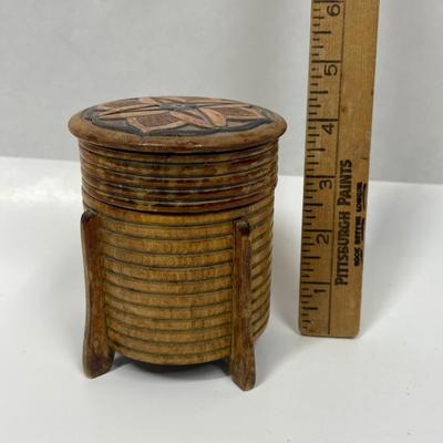 Round Wooden trinket Box